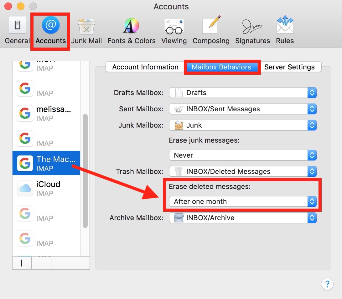 unable to get into customize junk mail preferences in outlook 2016 for mac
